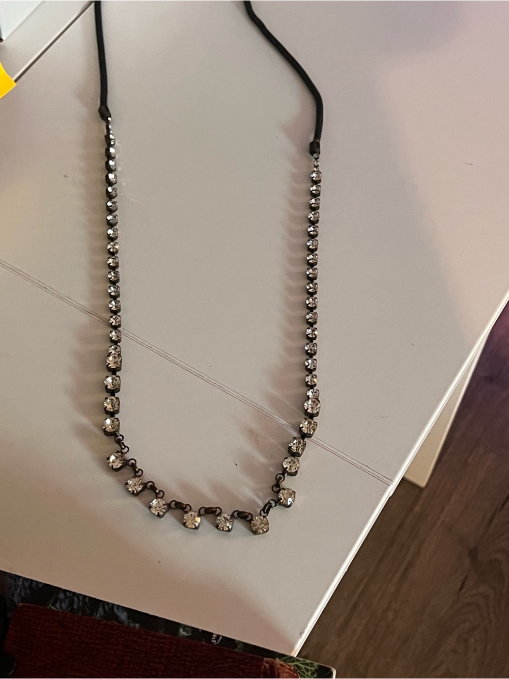 Crystal Chain Headband Necklace - Silver Sparkle